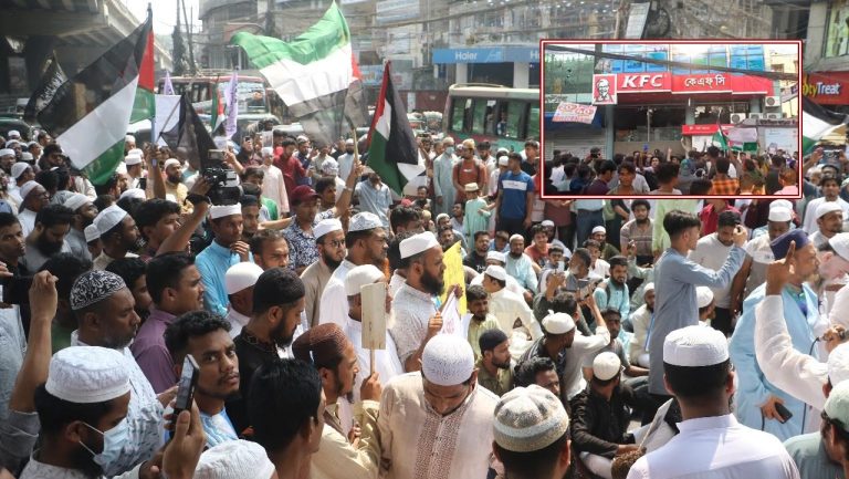 ইসরায়েল বিরোধী প্রতিবাদ মিছিল থেকে ভাংচুর, লুটপাট