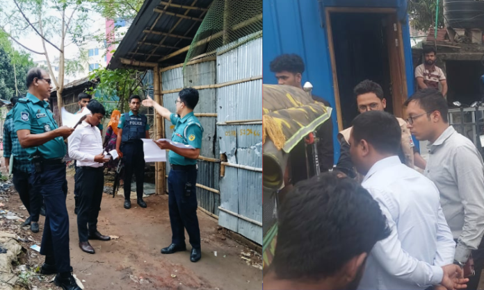 নগরীতে অবৈধভাবে চলাচলকারী ব্যাটারি রিকশার চার্জিং গ্যারেজে অভিযান
