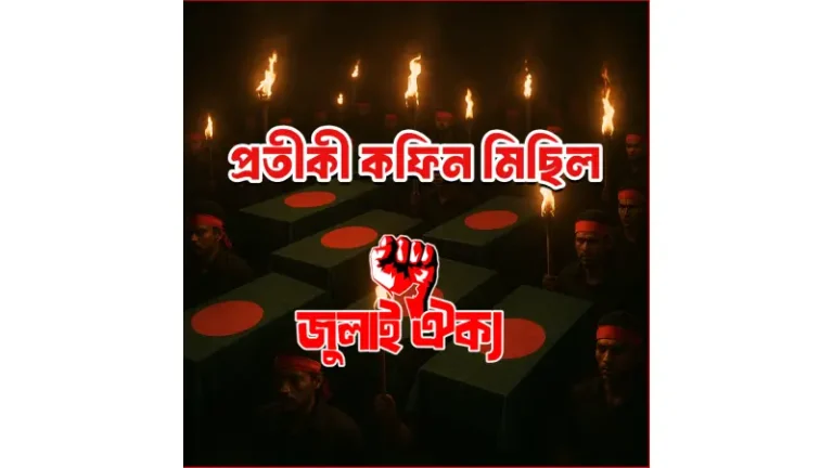 ৫ দফা দাবিতে বুধবার জুলাই ঐক্যের কফিন মিছিল