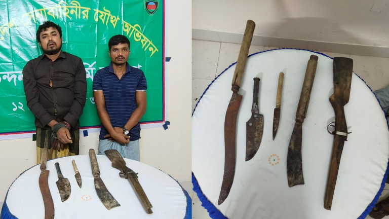 চন্দনাইশে সেনাবাহিনীর অভিযানে অস্ত্রসহ দুইজন গ্রেপ্তার