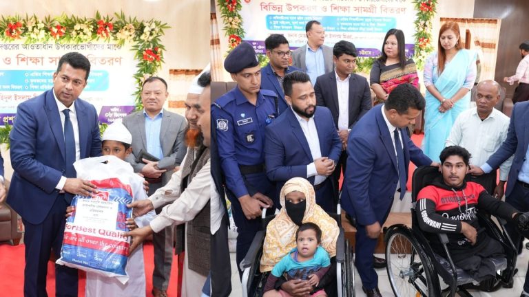শারীরিক প্রতিবন্ধী আলিফের পাশে ‘মানবিক ডিসি’ জাহিদুল ইসলাম