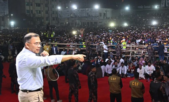 দেশকে পুনর্নির্মাণ করতে হলে গণতন্ত্রকে প্রতিষ্ঠিত করতে হবে: তারেক রহমান